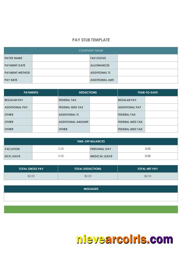 company Pay StubTemplate, version 2